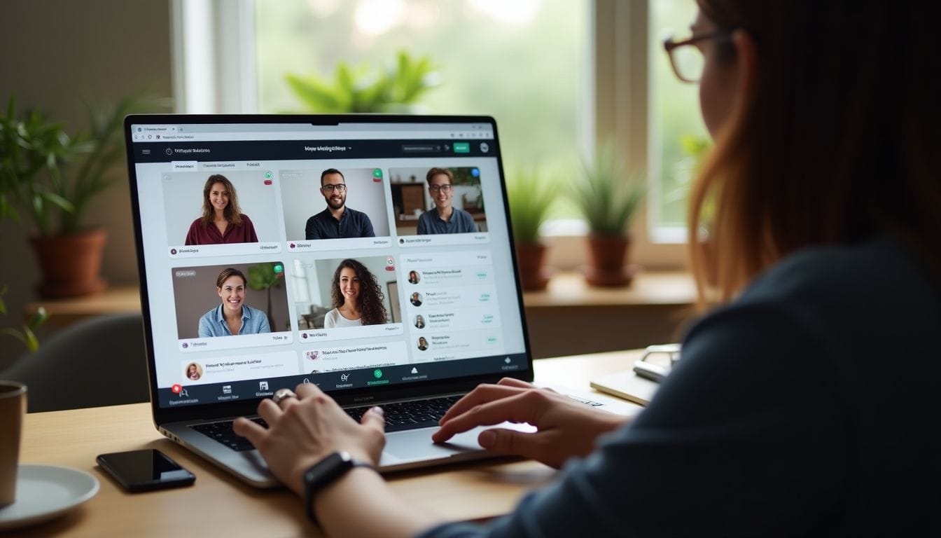 Remote team collaboration on an agile marketing project.