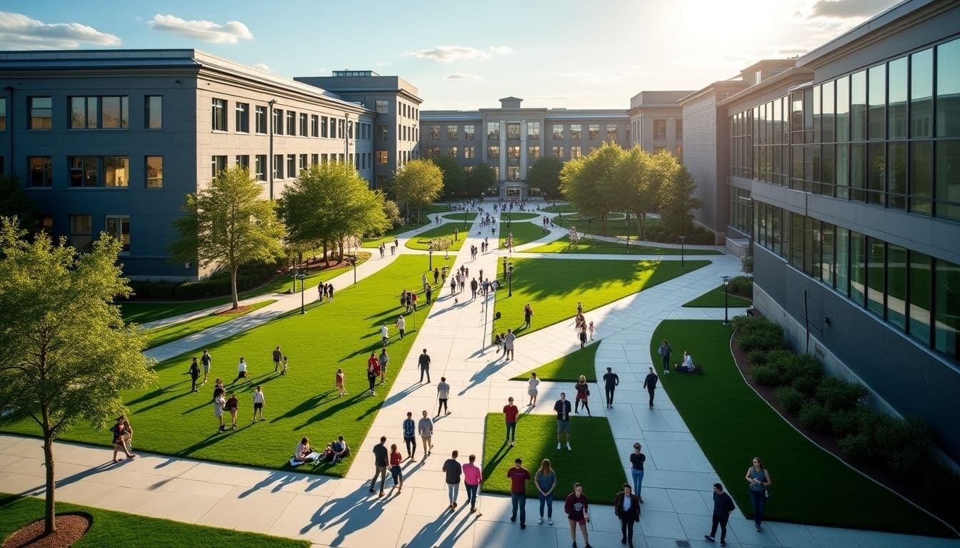 Aerial view of Georgia Tech's vibrant campus.