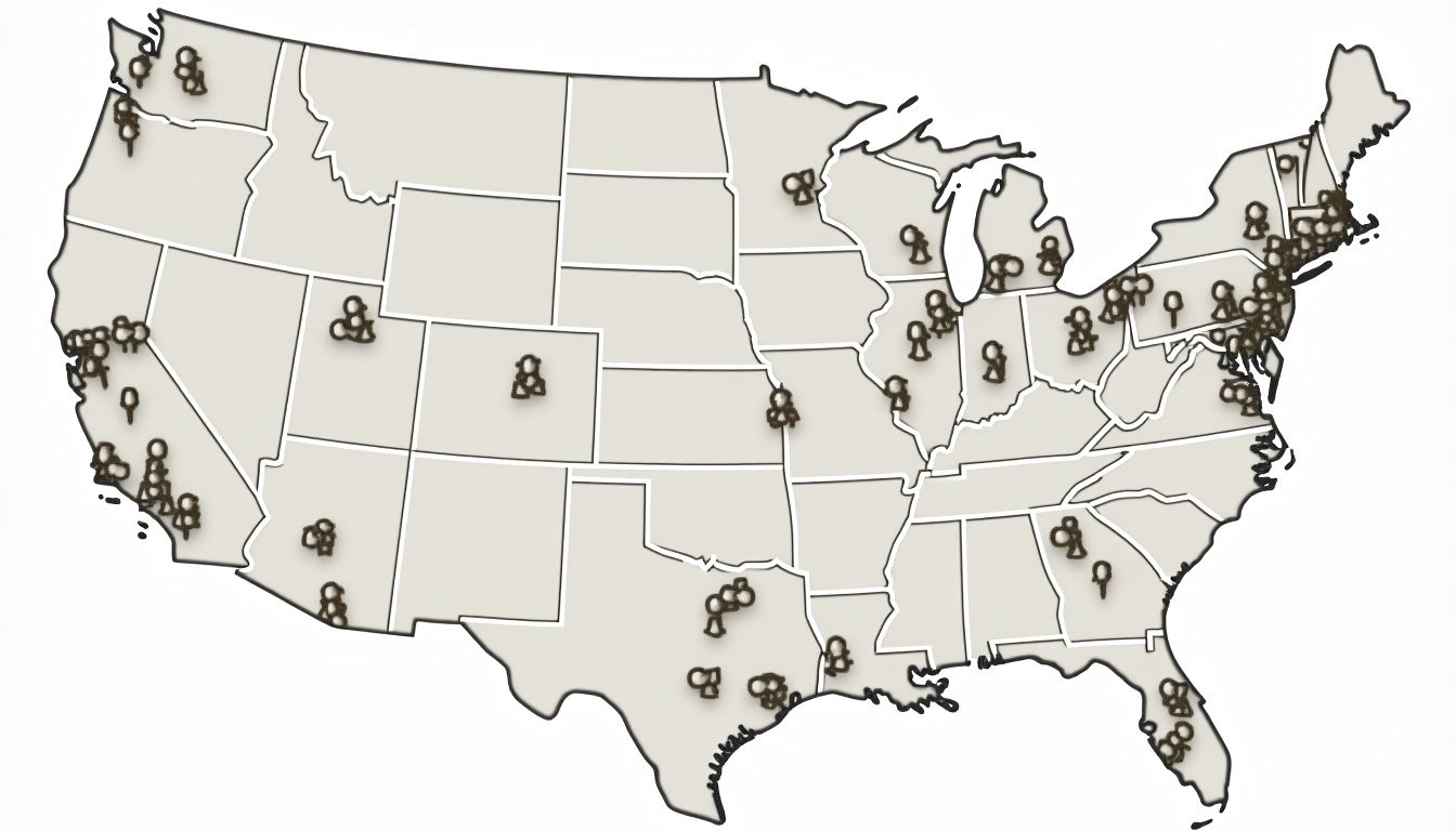 Map of the USA highlighting Atlanta's business expansion.